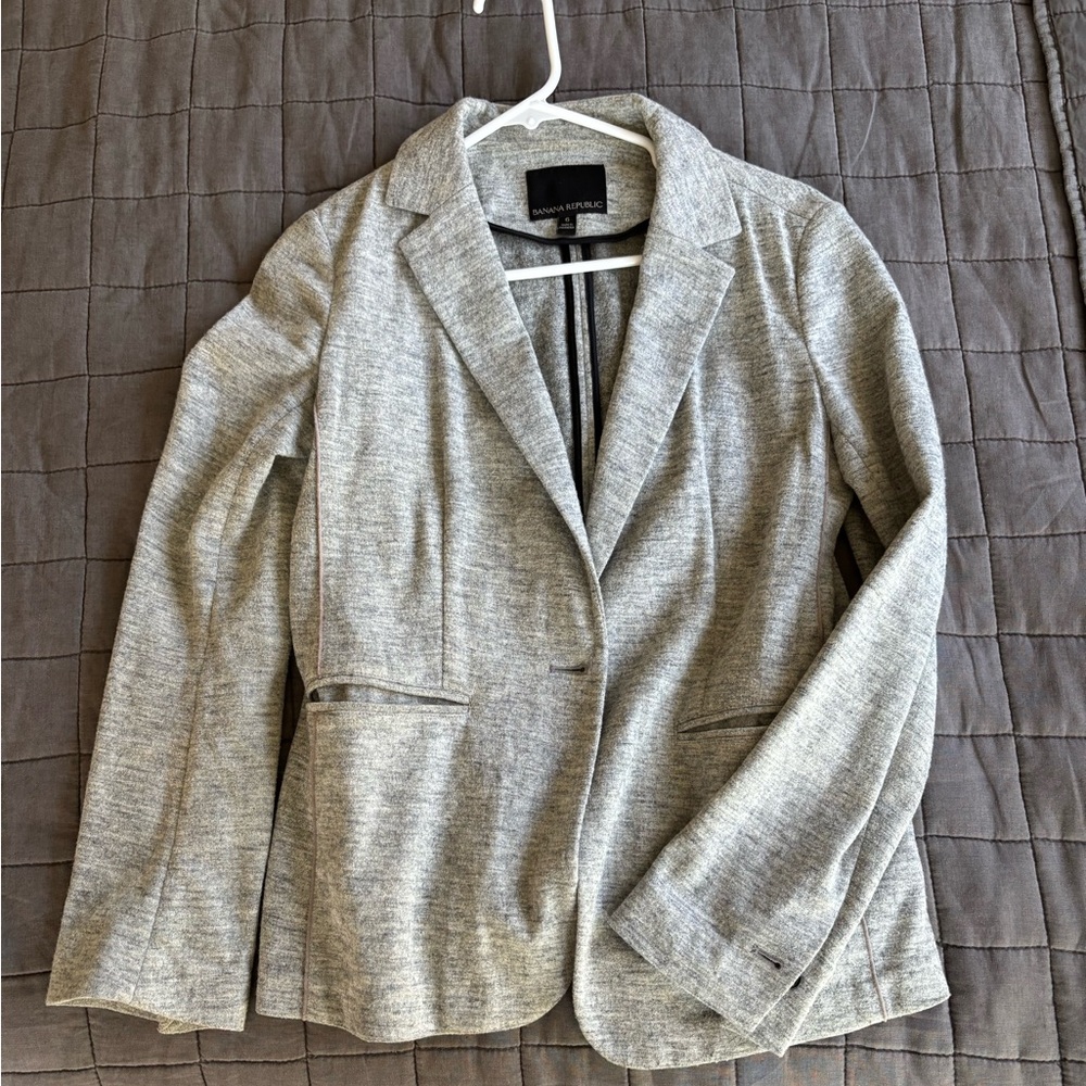 Banana Republic Women's Unstructured Wool-Blend Knit Blazer